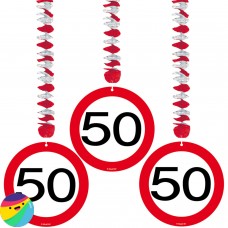 Viseča spirala s prometnim znakom za 50 let